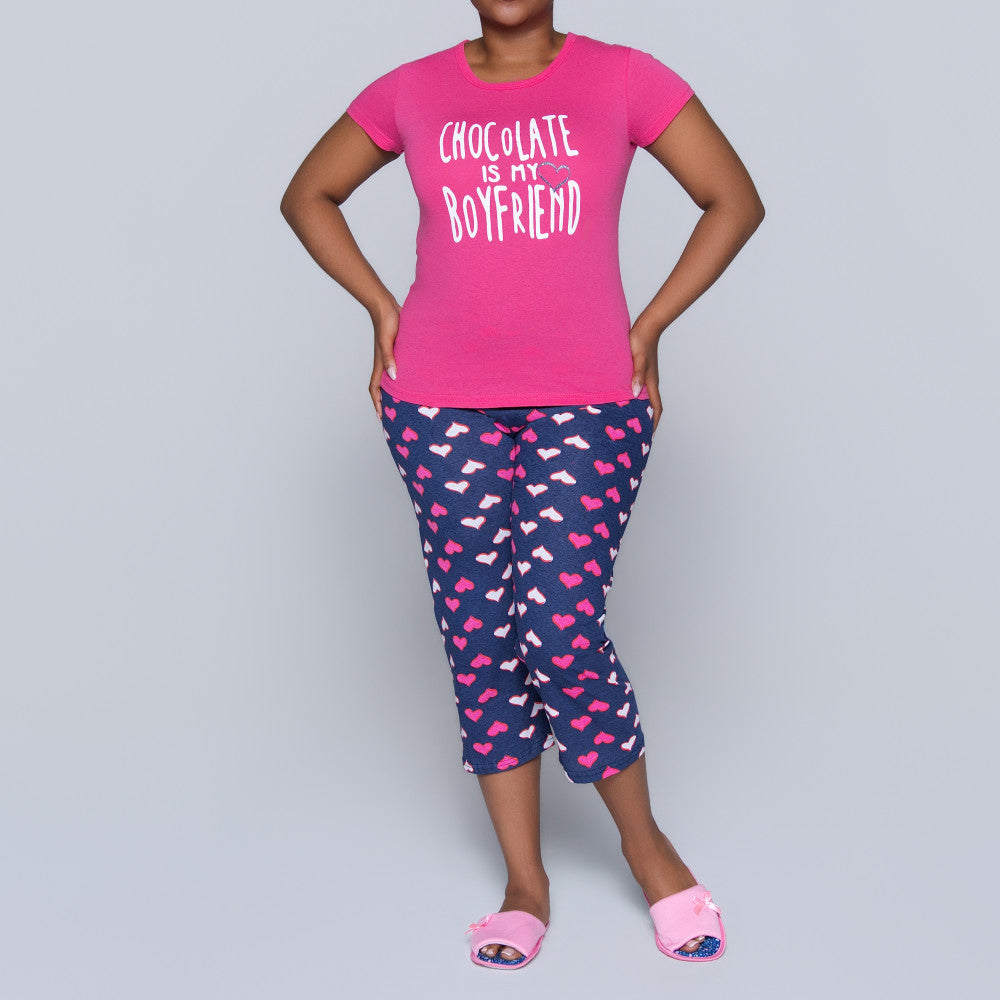 Statement Print 3/4 Ladies Pyjama Set