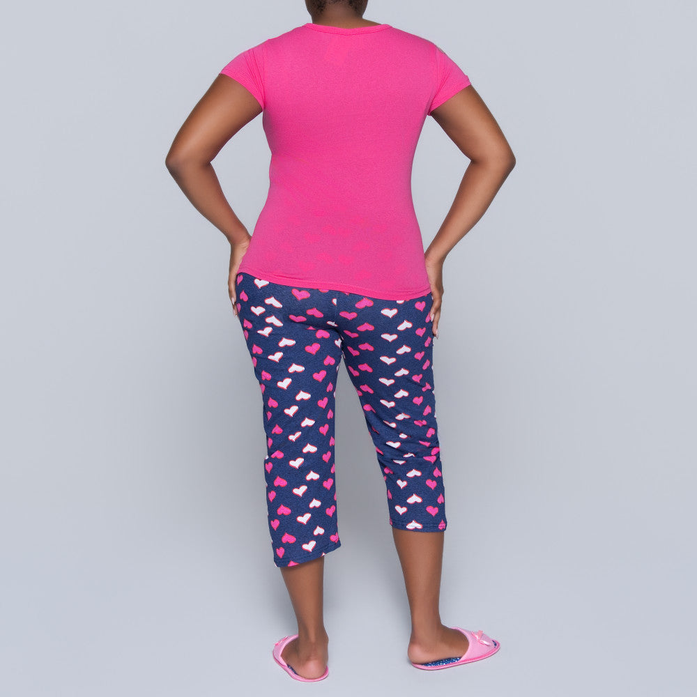 Statement Print 3/4 Ladies Pyjama Set