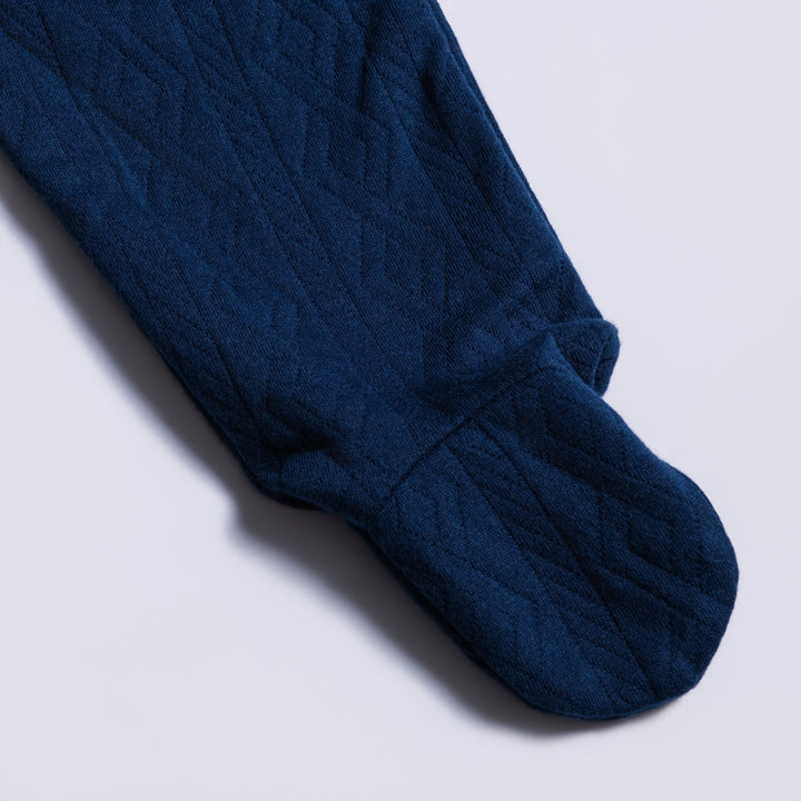 Navy Zip Close Babygrow
