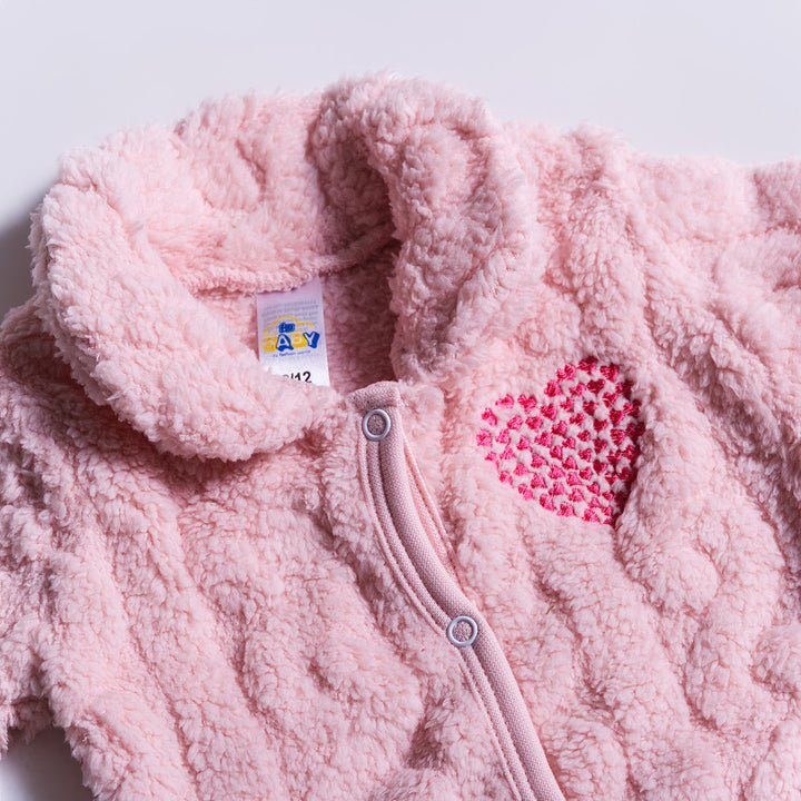 Mink Collar Edit Fleece  Babygrow/Sleepsuit ( Poppers)
