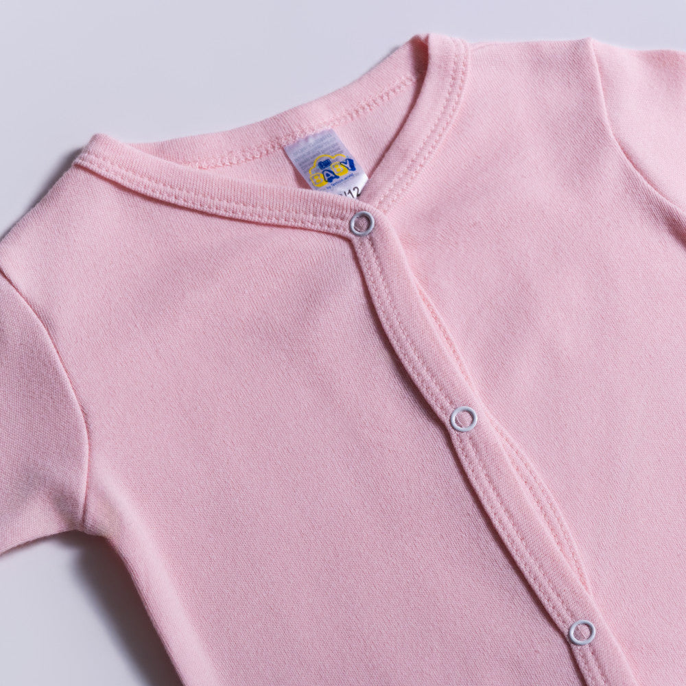 Plain Mink Footed Babygrow ( Poppers)