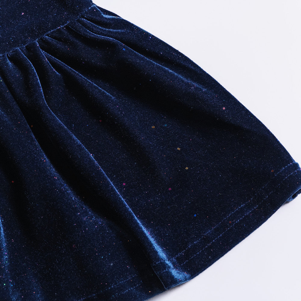 Baby Girl Blue Velour Dress
