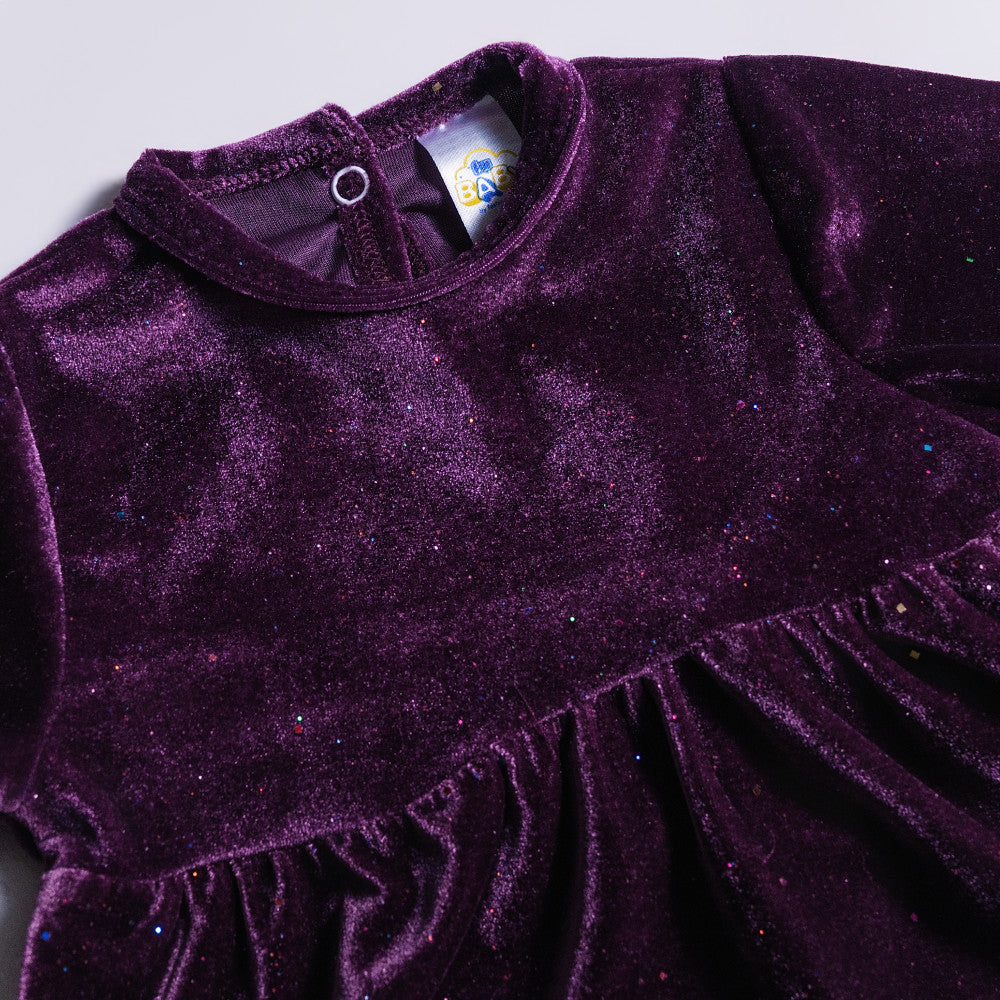 Baby Girl Purple Velour Dress
