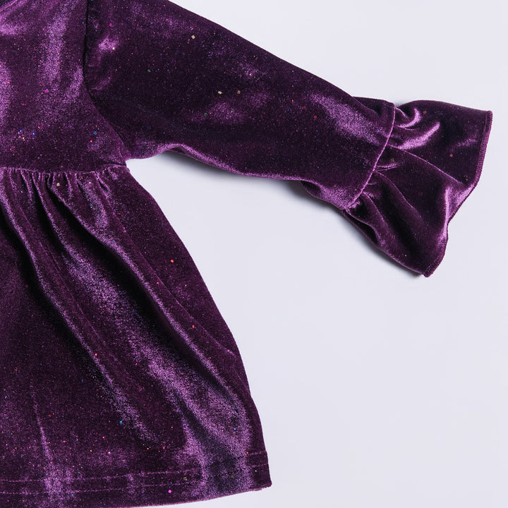 Baby Girl Purple Velour Dress