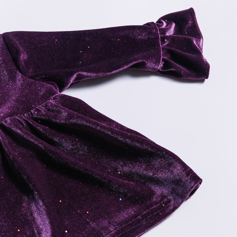 Baby Girl Purple Velour Dress