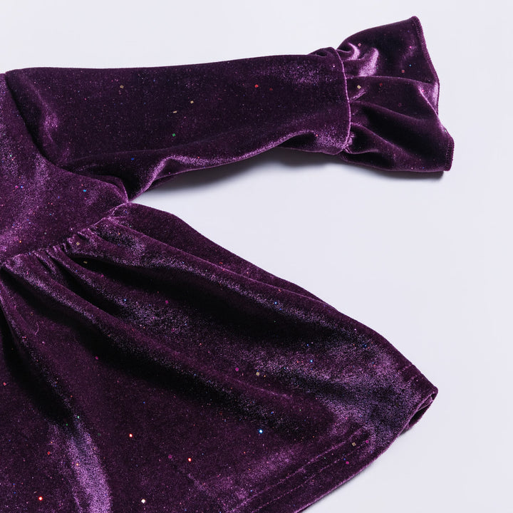 Baby Girl Purple Velour Dress