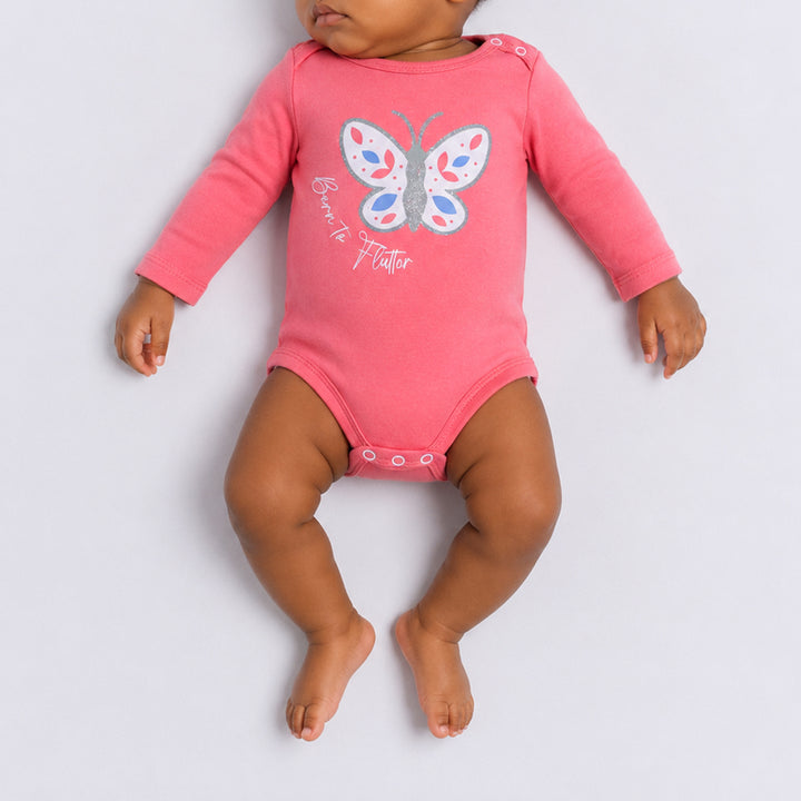 Baby Printed Long Sleeve Peach Vest