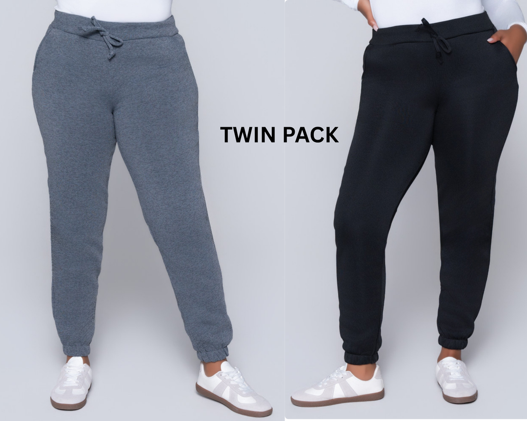 Dark Grey And Black Twin Pack Joggers