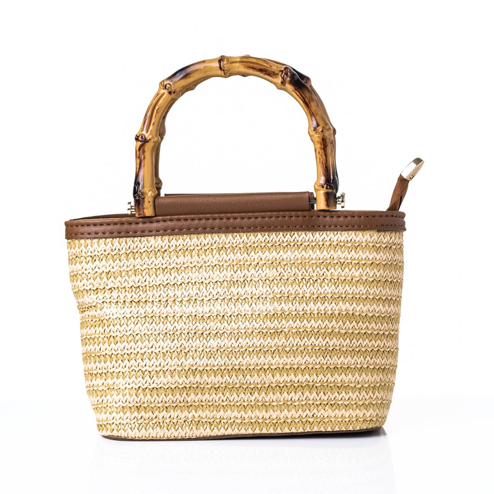 Beige Straw Bag