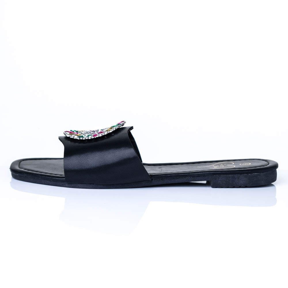 Bling Edit Black Sandals