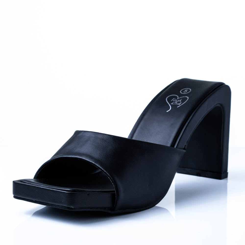 Black Peeptoe Heels