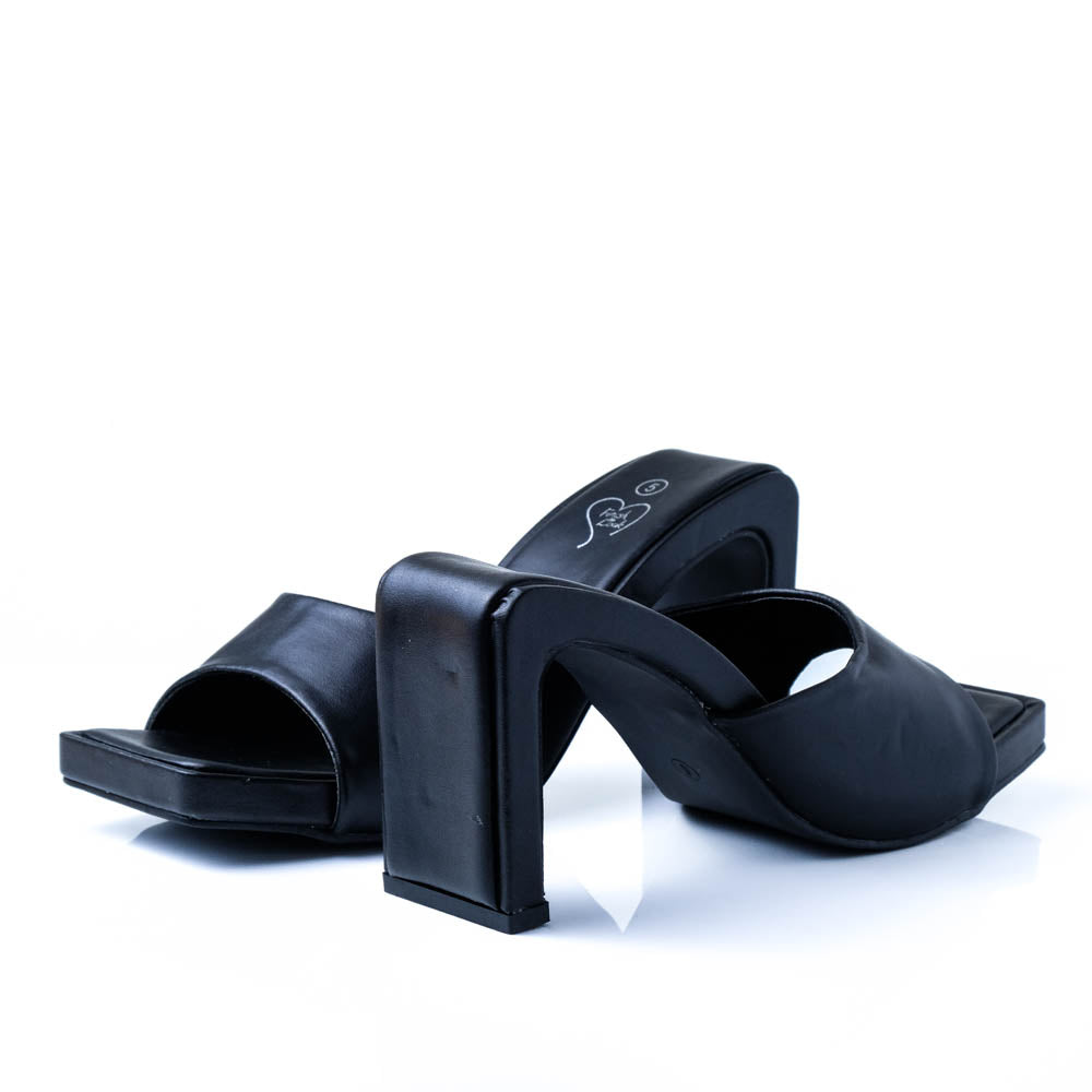 Black Peeptoe Heels