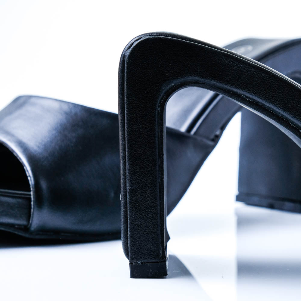 Black Peeptoe Heels