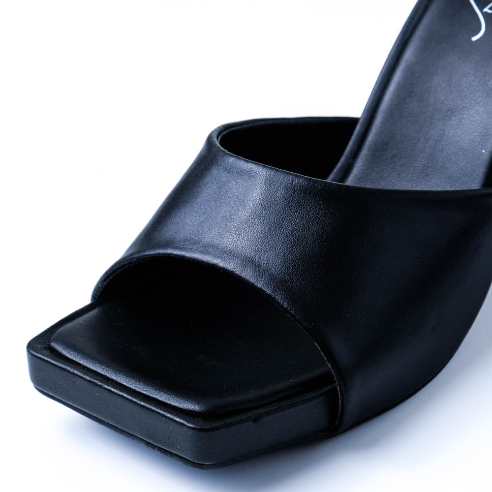 Black Peeptoe Heels